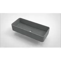 Arcqua Opbouw Waskom Case Rechthoek 60x26 cm Mat Grijs
