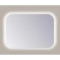 Sanicare Spiegel q-mirrors 80x60 cm rechthoek met rondom led cold white en afstandsbediening incl. Ophangmateriaal
