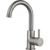 Sanilux Wastafelmengkraan Opbouw Largo Met Draaibare Uitloop En Geribbeld Knop Gunmetal