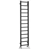 Sapho Designradiator metro light 30x150 cm mat zwart