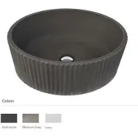 Urbi et Orbi Opzet waskom siman basin beton ovaal 56x46x20 cm ivoor