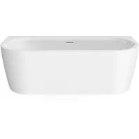 Best design Half vrijstaand ligbad bareiss 180x80x60 cm acryl glans wit