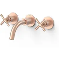Tres Wastafelmengkraan Inbouw Mont Blanc 3-Gats Mat Roze Goud