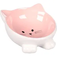 Flamingo Eet- en Drinkpot "Puzi" – Roze – 125 ml – Compacte Voerbak voor Katten en Kleine Honden