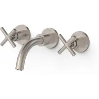 Tres Wastafelmengkraan inbouw mont blanc 3-gats rvs look