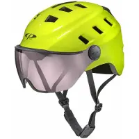 CP Chimo Fluo Geel - E bike helm met verlichting - Kies zelf uit 2 Vizier soorten