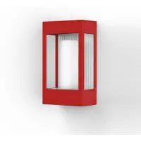 Roger Pradier Brick² Model 1 Wandlamp Tomato red | Clear glass