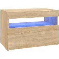 vidaXL Tv-meubel met LED-verlichting 60x35x40 cm sonoma eikenkleurig