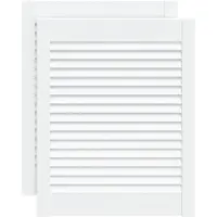 vidaXL Kastdeuren met lamellen 2 st 61,5x49,4 cm grenenhout wit