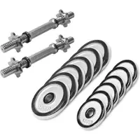Gorilla Sports Dumbellset 27,5 kg chroom