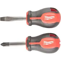 Milwaukee Schroevendraaier x2 45mm - - 4932471810 - Tri-Lobe handgrepen - Magnetische en geharde punt - Lanyard gat