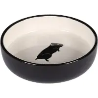 Flamingo Nala - Eet- En Drinkpot Knaagdier - Eetpot Cavia Nala Keramisch Zwart- Wit Rond 200ml 12x3,5cm - 1st - 133738 - 1st