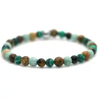 Heaven Eleven Dames armband familie groen 4mm