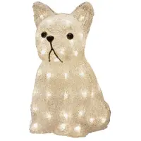 Konstsmide Kerstfiguur LED hond, buldog, zittend