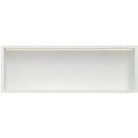 Guido Gusto Mat wit RVS Inbouwnis 30x90x10cm met LED verlichting