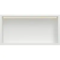 Guido Gusto Mat wit RVS Inbouwnis 30x60x10cm met LED verlichting