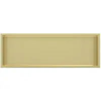 Guido Gusto Mat goud RVS Inbouwnis 30x90x7cm met LED verlichting