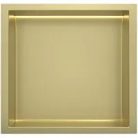 Guido Gusto Mat goud RVS Inbouwnis 30x30x7cm met LED verlichting