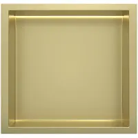 Guido Gusto Mat goud RVS Inbouwnis 30x30x10cm met LED verlichting