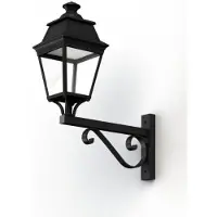 Roger Pradier Avenue 3 Model 12 Wandlamp Clear Glass Built-in LED 3000K Warm-White 35W | Dark black