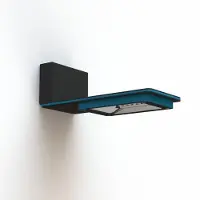 Roger Pradier Hector Model 1 Wandlamp Toughnened clear glass 3000k warm white 26W Symmetric Support Black Grey | Matt Azure Blue