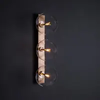 Schwung Oslo Triple Wall Sconce Wandlamp Black Gunmetal