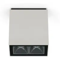 Lombardo Kura Top X2 Plafondspot Buiten 52° | Light grey | 2700 K IP65