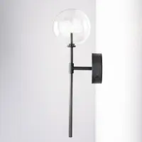 Schwung Dawn Single Wandlamp Black Gunmetal