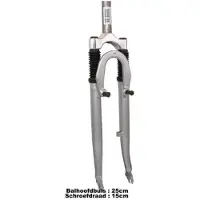 Merkloos Vork verend 28 inch draad 1.1/8 zwart v-brake / rollerbrake