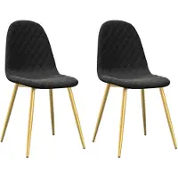 vidaXL Eetkamerstoelen 2 st fluweel zwart