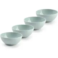Forte Plastics Plasticforte kommetjes/schaaltjes - 4x - dessert/ontbijt - kunststof - D12 x H5 cm - mintgroen - Kommetjes