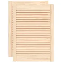 vidaXL Kastdeuren met lamellen 2 st 69x49,4 cm massief grenenhout