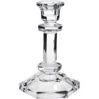 Concorde Kaarsen kandelaar van decoratief glas 9.5 x 14 cm - kaars kandelaars