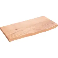 vidaXL Wastafelblad 60x30x2 behandeld massief hout lichtbruin