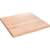 vidaXL Wastafelblad 40x40x2 behandeld massief hout lichtbruin