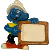 Schleich speelfiguur - smurf met Plakkaat / Protest bord - De Smurfen - speelfiguur - smurf met bord/ Protestbord - De Smurfen - 20451 - 6 cm - 6 cm