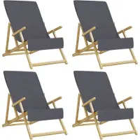 vidaXL Strandhanddoeken 4 st 400 g/m² 60x135 cm stof antracietkleurig