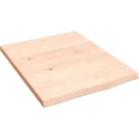 vidaXL Wastafelblad 40x50x2 cm onbehandeld massief hout