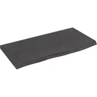 vidaXL Wastafelblad 60x30x2 cm behandeld massief hout donkerbruin