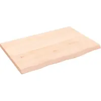 vidaXL Wastafelblad 60x40x2 cm onbehandeld massief hout