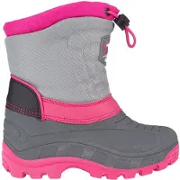 Winter-Grip Snowboot Junior Northern Flicka Antraciet Grijs Roze-Schoenmaat 33 - 34