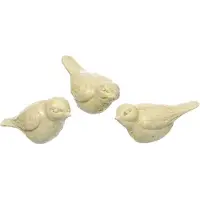 Extra vogel vogels 2 sets van 3 vogel beeldjes