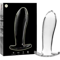 Nebula SERIES BY IBIZA - MODEL 5 ANAL PLUG BOROSILICATE GLASS 12.5 X 3.5 CM CLEAR | SEX TOYS VOOR VROUWEN | SEX TOYS VOOR MAN