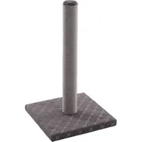 Flamingo Krabpaal – Emma Grijs – 34,5 × 34,5 × 60,5 cm – katoenen krabtouw – met gewatteerde bodemplaat – voor katten