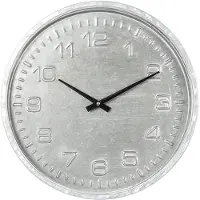 Clayre & Eef Grijze Wandklok Ø 39*5 cm / 1*AA 6KL0567