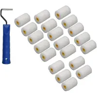 Benson 20x fijne verfrollers / schuimrollers inclusief verfrollerbeugel 5 cm - Verfrollers