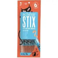 Schesir 12x Kattensnack Stix Zalm 6 x 15 gr