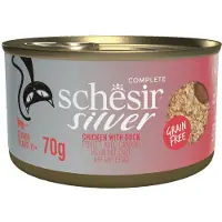 Schesir 12x Silver Cat Bouillon Kip & Eend 70 Gr