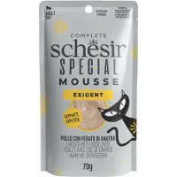 Schesir 12x Special Cat Mousse Exigent Kip & Eendenlever 70 Gr