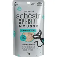 Schesir 12x Special Cat Mousse Skin & Coat Zalm & Kip 70 Gr
